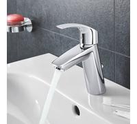 GROHE Mitigeur lavabo Eurosmart chromé Taille M avec garniture de vidage 23322001