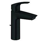 GROHE Mitigeur monocommandé Eurosmart M-Size Saillie 121 mm Vidage à tirette EcoMode Noir mat