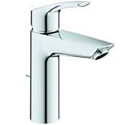 GROHE Mitigeur lavabo Eurosmart 2339330E M-Size Saillie 121 mm Vidage tirette Chrome EcoMode