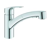 Grohe Eurosmart Mitigeur monocommandé pour évier, pour montage devant une fenêtre, saillie 227mm, douchette Dual extractible, 1012320000