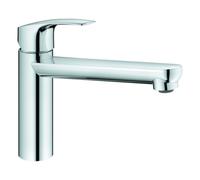 GROHE Eurosmart Mitigeur monocommandé pour évier, saillie 222mm, hauteur moyenne, pour montage devant une fenêtre, orientable, 30617000