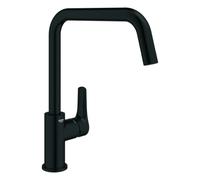 GROHE Eurosmart Mitigeur monocommandé pour évier, saillie 228mm, haut, orientable, 305672430, Couleur: Noir mat