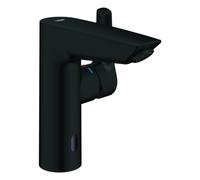 Grohe Eurosmart Mitigeur monocommandé pour lavabo, M-Size, saillie 122mm, vidage Push-Open, déclenchement sans contact, alimentation par pile, 239752433, Couleur: noir mat