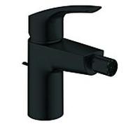 GROHE Robinet de bidet Eurosmart S avec tirette Noir mat 329292433