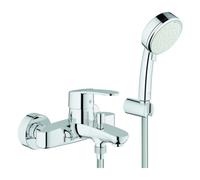 Grohe Eurostyle Cosmopolitan Mitigeur monocommandé pour bain, saillie 173mm, avec ensembles de douche, douchette à main Tempesta Cube 110, 2 types de jets, 3359220A