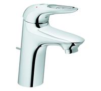 Grohe Eurostyle Mitigeur monocommandé pour lavabo, S-Size, saillie 110mm, vidage à tirette, EcoMode, manette ouverte, 23374003, Couleur: chrome