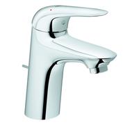 Grohe Eurostyle Mitigeur monocommandé pour lavabo, S-Size, saillie 110mm, vidage à tirette, EcoMode, manette fermée, 23709003
