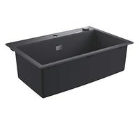 Evier Encastrable Grohe K700 Avec commande excentrée 780x510x220mm Granite Noir