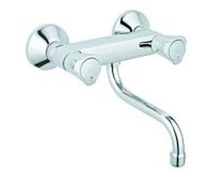 Grohe évier paroi 2-poignée montée Costa 31187001 chromé , bec orientable