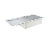 Grohe Éviers cuisine 31582SD1 116x52cm, Inox , avec égouttoir, droite, peut être installé à droite