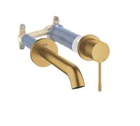 GROHE Mitigeur mural lavabo Essence Taille M Cool sunrise brossé + corps encastré