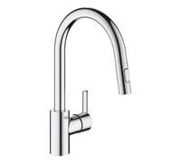 GROHE Mitigeur cuisine Feel 31486001 – douchette extractible rotation 360° bec en U inverseur 2 jets