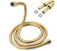 Grohe Flexible de douche en métal Longlife Flex 150 cm compatible avec GROHE RelexaFlex Series Finition dorée renforcée en laiton (modèle 28143000, résistant à la corrosion)