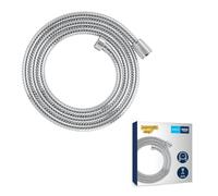 GROHE Flexible tuyau de douche salle de bains VitalioFlex métallique, tuyau de douche 1500mm, anti-pliures, finition brillante, raccord fileté universel 1/2", chromé, 27503001 (Import Allemagne)