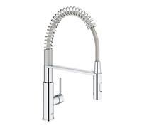 Grohe Get Mitigeur monocommandé pour évier, saillie 236mm, pivotant, haut, douchette professionnelle, 30361000