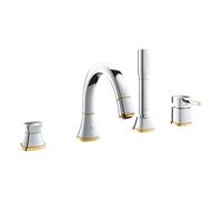 Grohe Grandera Mitigeur baignoire sur gorge 4 trous chrome/or 29418ig0