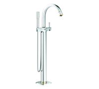 Grohe Grandera Mitigeur monocommandé pour bain, à poser au sol, saillie 320mm, avec garniture de douche, 24375IG0, Couleur: Chrome / Or