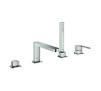 GROHE Mitigeur baignoire Plus 29307DC3, 4 trous, montage sur gorge, saillie 211 mm, acier super
