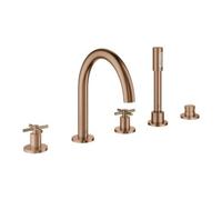 Grohe Grohe Combinaison baignoire 5 trous Atrio avec poignées croisées, warm sunset brossé Quantité:1