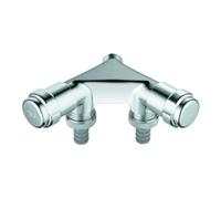 Grohe Grohe Double robinet d'arrêt 1/2", simple, chrome Quantité:1