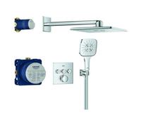 Grohe Grohe Duschsystem Grohtherm Smartcontrol encastré, avec pluie SmartActive 310 Cube, chrome Quantité:1