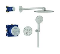 Grohe Grohe Duschsystem Grohtherm Smartcontrol encastré, avec pommeau pluie SmartActive 310, supersteel Quantité:1