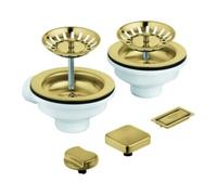 Grohe Universal Set de vidage avec commande excentrée, pour 2 cuves, 40998GN0,