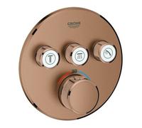 Grohe Grohe Ensemble complet Grohtherm Smartcontrol avec soleil, rond, encastré, UP-THM, 3 vannes d'arrêt Quantité:1