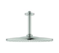 Grohe Grohe Ensemble de tête de douche Rainshower Mono 310 avec sortie plafond 14,2 cm, supersteel Quantité:1