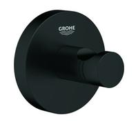Grohe Grohe Essentials Crochet de peignoir fixation cachée, noir mat Quantité:1