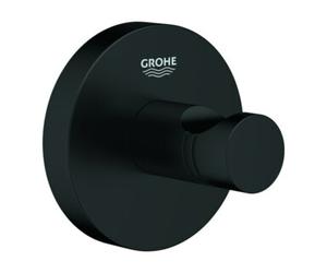 Grohe Grohe Essentials Crochet de peignoir fixation cachée, noir mat Quantité:1