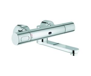 Grohe Grohe Eurosmart CE Robinet lavabo mural infrarouge Sortie 25,5 cm, chrome, Batt. 6 V, avec THM Quantité:1