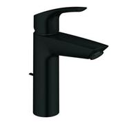 Grohe Eurosmart mitigeur monocommandé pour lavabo, M-Size, saillie 121mm, vidage à tirette, 233222433, Couleur: noir mat