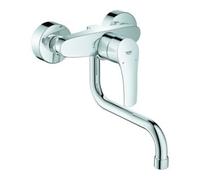 Grohe Grohe Eurosmart Mitigeur mural pour évier, chrome, bec pivotant, portée 216 mm Quantité:1