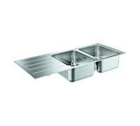 Grohe Grohe Évier encastrable K500 80-S 116/50 2.0 rev 116x50cm, avec trop-plein, 2 bacs, ES Quantité:1