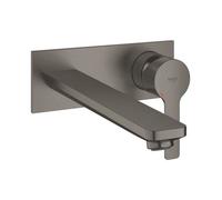 Lineare Grohe match0 23444AL1 graphite dur brossé, mitigeur lavabo mural 2 trous, saillie 20,7 cm
