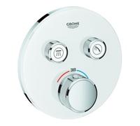 Grohe Grohe Fertigset Grohtherm Smartcontrol encastré, 2 vannes d'arrêt, rond, blanc lune Quantité:1