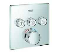 Grohe Grohe Fertigset Grohtherm Smartcontrol encastré, 3 vannes d'arrêt, carré, chrome Quantité:1