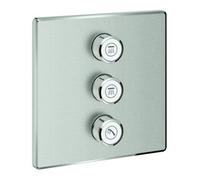 Grohe Grohe Fertigset Grohtherm Smartcontrol superplat, carré, valve encastrée triple Quantité:1