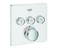 Grohe Grohe Kit complet Grohtherm Smartcontrol moon blanc, angle, encastré, 3 vannes d'arrêt Quantité:1