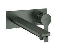 Lineare Grohe match0 23444AL1 graphite dur brossé, mitigeur lavabo mural 2 trous, saillie 20,7 cm