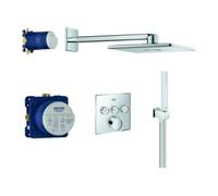 Grohe Grohe Kit de montage SmartControl pour système de douche encastré, avec 3 vannes d'arrêt, angle, chrome Quantité:1