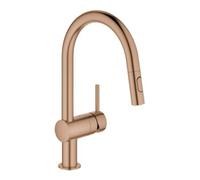 Grohe Minta - Mitigeur d'évier avec douchette extractible, Warm Sunset brossé 32321DL2