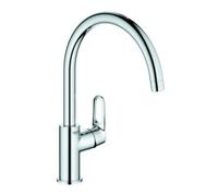 GROHE Mitigeur d'évier BauFlow 31538001 monocommande chromé bec haut 360° saillie 223 mm