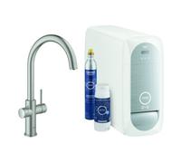 Grohe Grohe Mitigeur évier Blue Home supersteel, kit de démarrage bec C Quantité:1