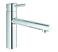 GROHE Concetto - Mitigeur monocommande de cuisine taille M avec bec orientable et douchette extractible chrome