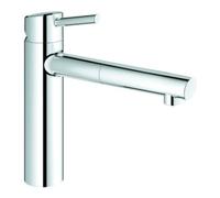 Grohe Grohe Mitigeur évier Concetto chromé, mousseur extractible, bec moyen Quantité:1