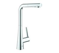 Grohe Grohe Mitigeur évier Zedra SmartC chrome, douchette extractible double jet Quantité:1