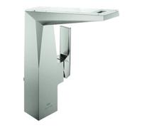Grohe Grohe Mitigeur lavabo monocommande Allure Brilliant P. Coll. 1/2", L, poignée avec inserts, supersteel Quantité:1