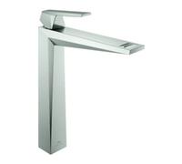 Grohe Grohe Mitigeur lavabo monocommande Allure Brilliant P. Coll. 1/2", XL, moy. taille, struc. ronde, super acier Quantité:1